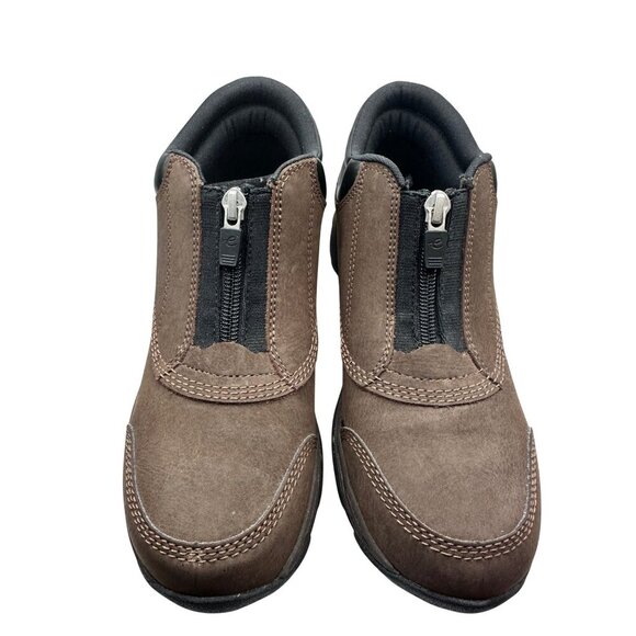 Easy Spirit Womens Brown Leather Slip-On Shoes 7.5 Preowned Hiking Durable - Picture 1 of 9